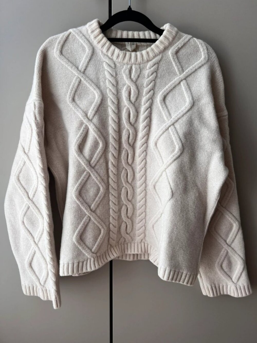 ARKET Cable Knit Wool Sweater M